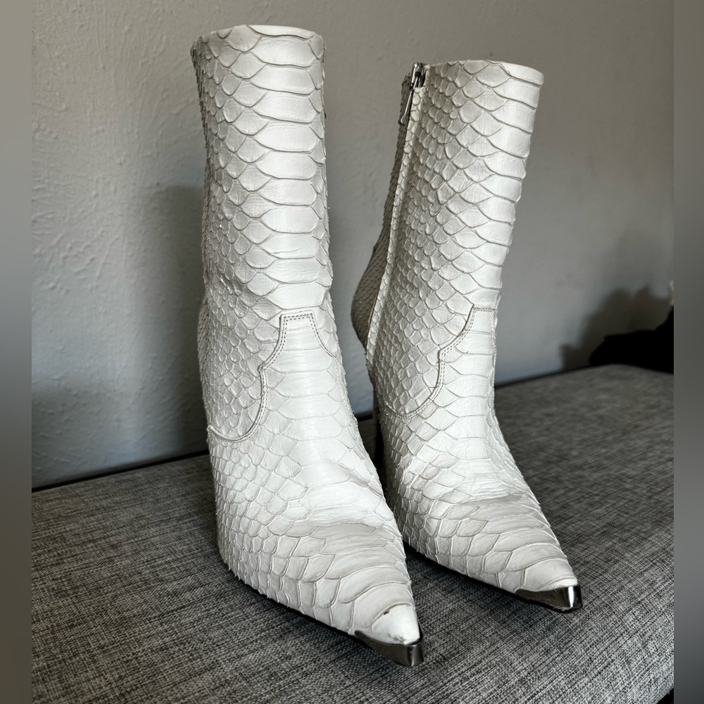 AMIRI Western Embossed Snakeskin Boots | 38.5EU